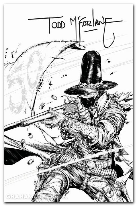 Gunslinger Spawn #50 cover g mcfarlane signed ink variant