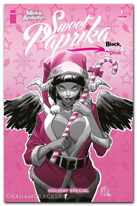 Sweet Paprika Black White And Pink Holiday Special #1 (2025) cover d failla variant