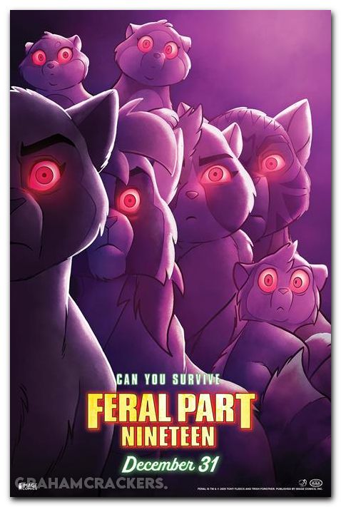 Feral #19 cover b fleecs movie poster homage variant