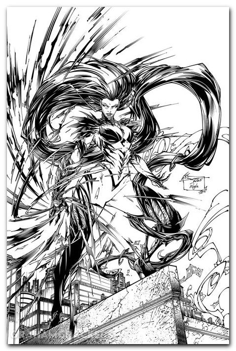 Witchblade #17 (2024) cover c booth b&w variant