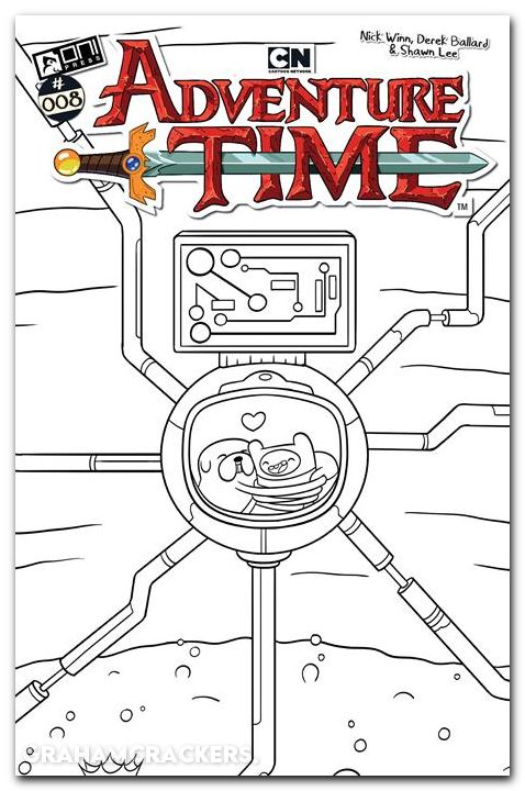 Adventure Time #8 (2025) cover f winn b&w variant