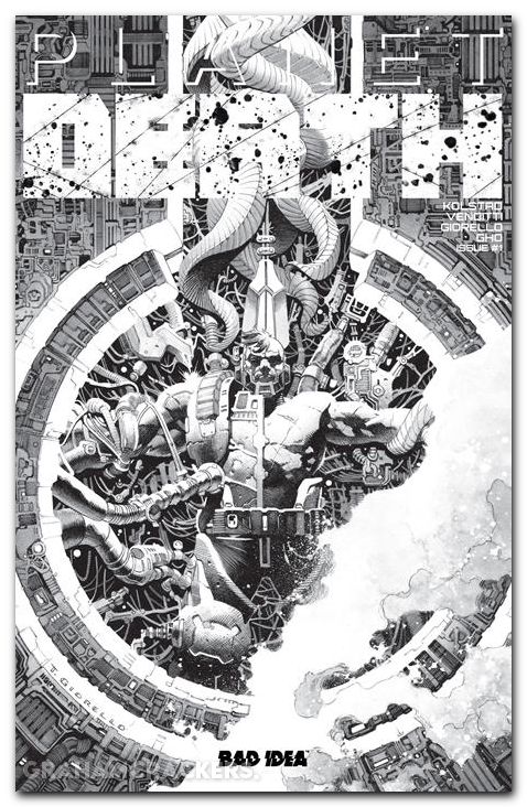 Planet Death Planet Sized Edition #1 (2026) cover b giorello b&w variant