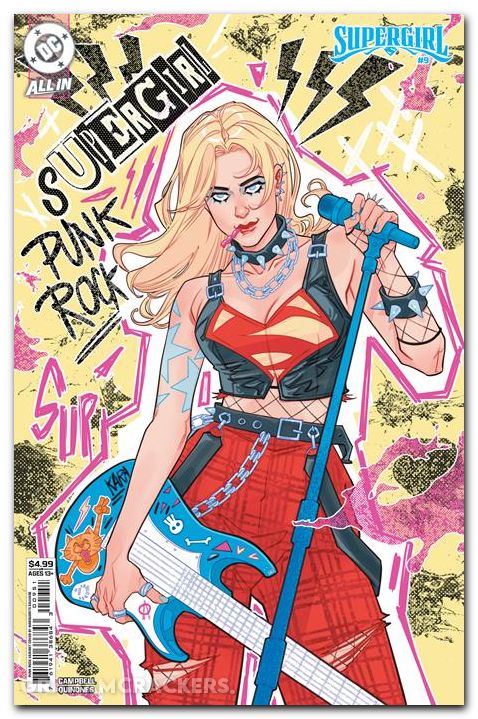 Supergirl #9 (2025) cover f sauvage punk rock variant