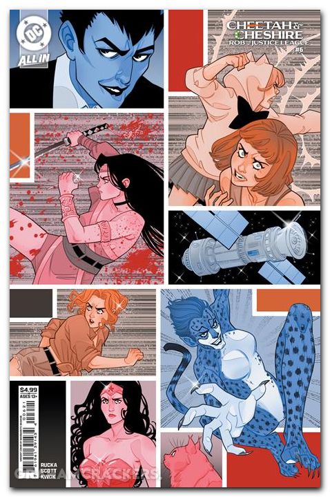 Cheetah And Cheshire Rob The Justice League #6 (2025) cover c sauvage variant