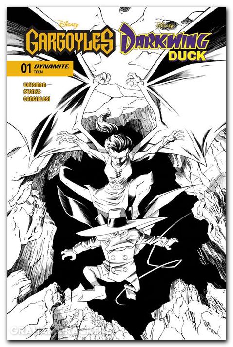 Gargoyles Darkwing Duck #1 (2026) cover i shalvey line art variant