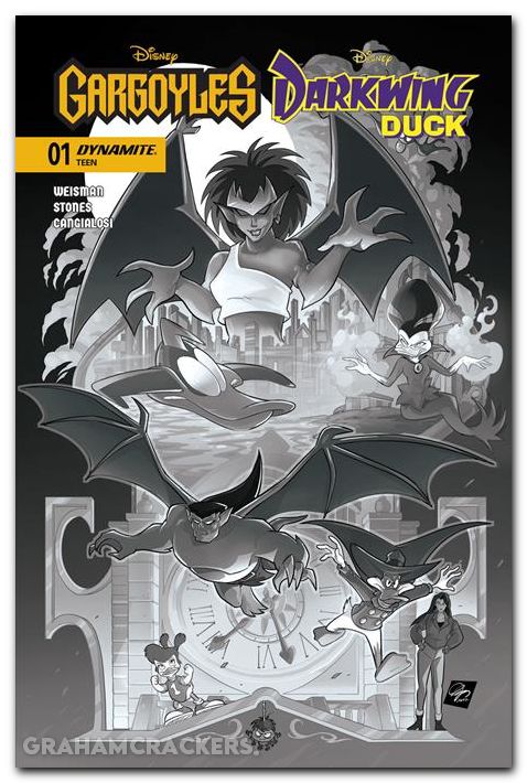 Gargoyles Darkwing Duck #1 (2026) cover j cangialosi line art variant