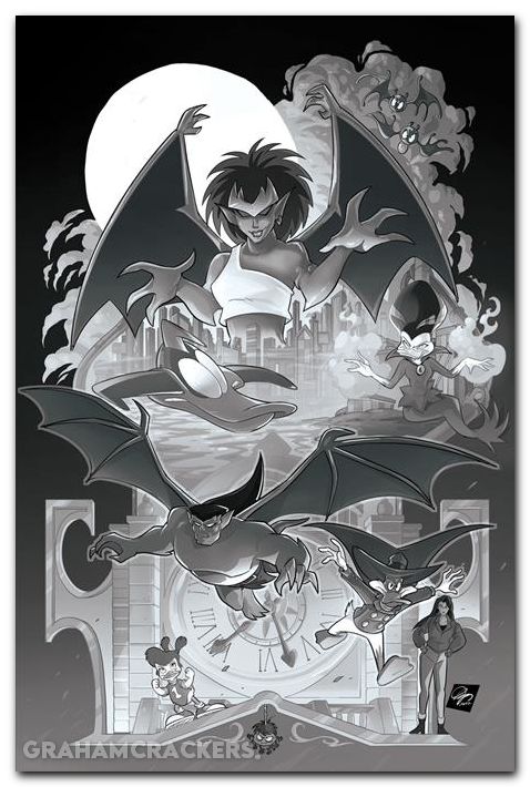 Gargoyles Darkwing Duck #1 (2026) cover l cangialosi line art virgin variant