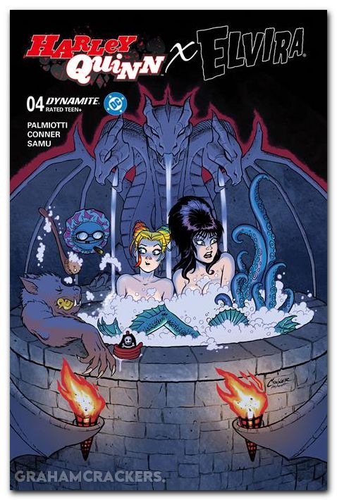 Harley Quinn X Elvira #4 (2025) cover a