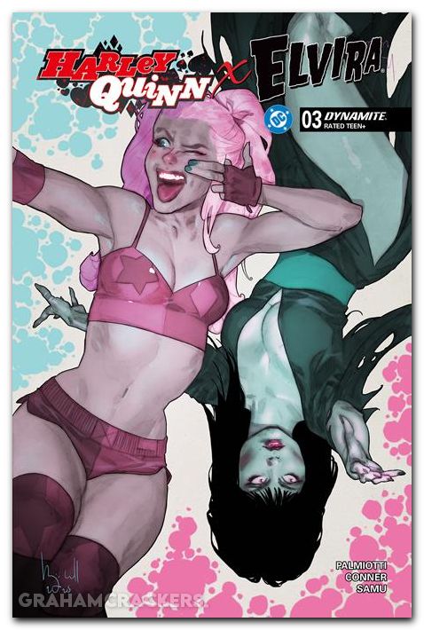 Harley Quinn X Elvira #4 (2025) cover d caldwell variant