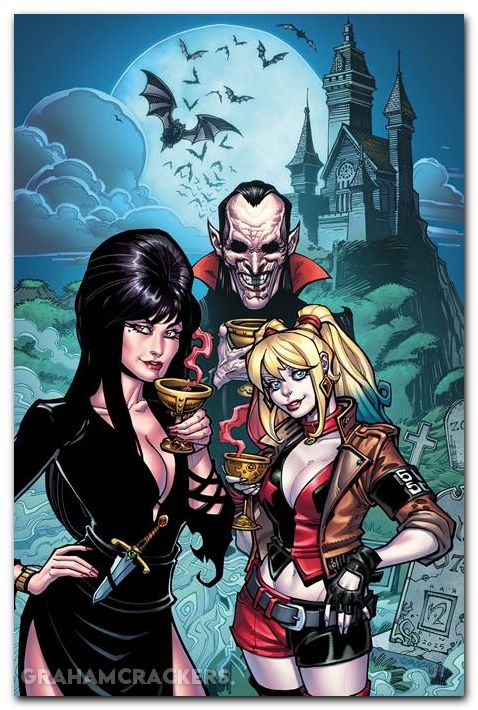 Harley Quinn X Elvira #4 (2025) cover k hardin virgin variant