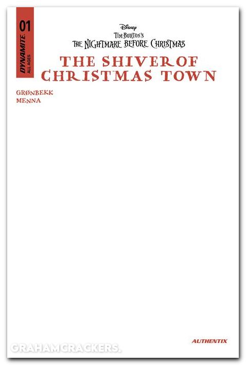 Tim Burtons The Nightmare Before Christmas The Shiver Of Christmas Town #1 (2026) cover e blank variant