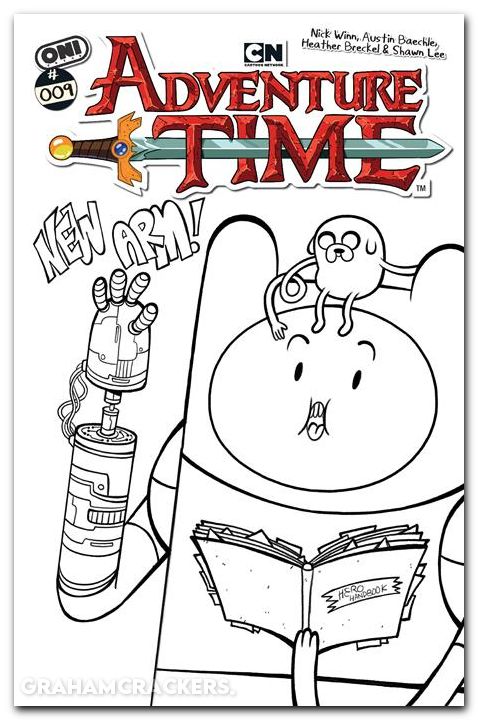Adventure Time #9 (2025) cover f winn b&w variant