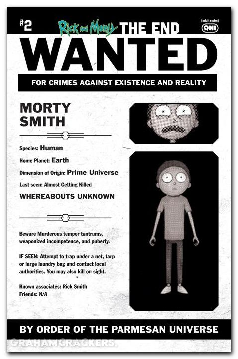 Rick And Morty The End #2 (2025) cover c murphy most wanted variant