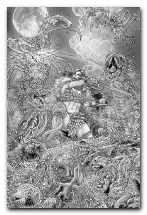Babs #6 cover c ryp b&w virgin unlockable variant