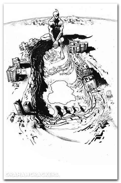 Ultramega #9 cover d harren b&w variant