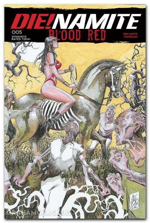 Die!Namite Blood Red #5 (2025) cover b fortunato variant