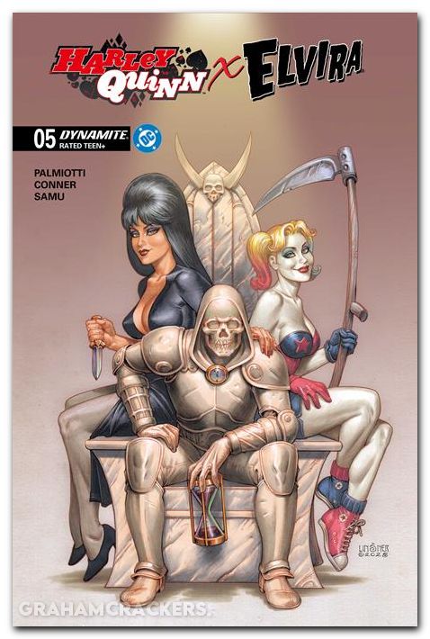Harley Quinn X Elvira #5 (2025) cover c linsner variant