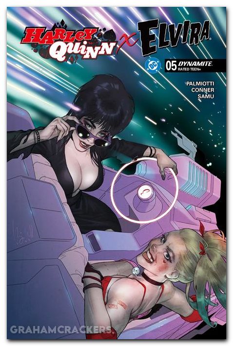 Harley Quinn X Elvira #5 (2025) cover d caldwell variant