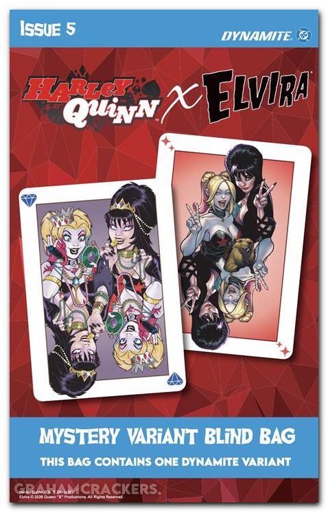 Harley Quinn X Elvira #5 (2025) cover e blind bag variant