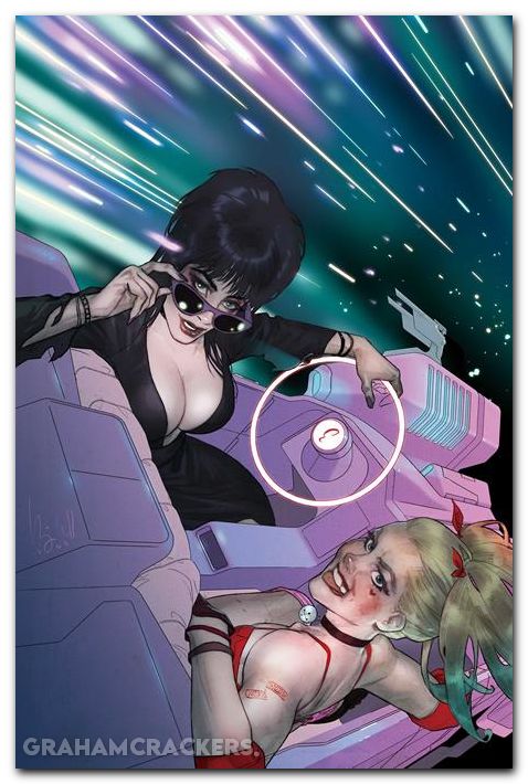 Harley Quinn X Elvira #5 (2025) cover i caldwell virgin variant