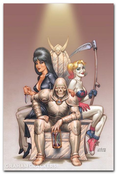 Harley Quinn X Elvira #5 (2025) cover j linsner virgin variant