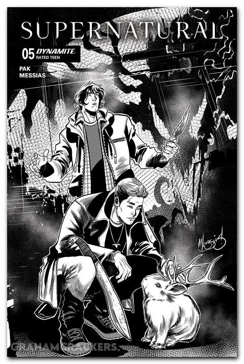 Supernatural #5 (2025) cover k messias line art variant