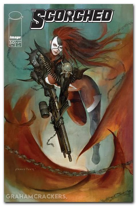 Spawn Scorched #50 cover b lee connecting variant