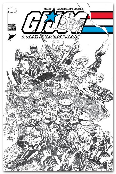 GI Joe A Real American Hero #325 (2023) cover b kubert b&w variant