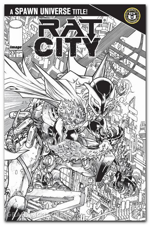 Rat City #23 cover b tolibao b&w variant