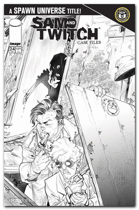 Sam And Twitch Case Files #24 (2024) cover b guara b&w variant