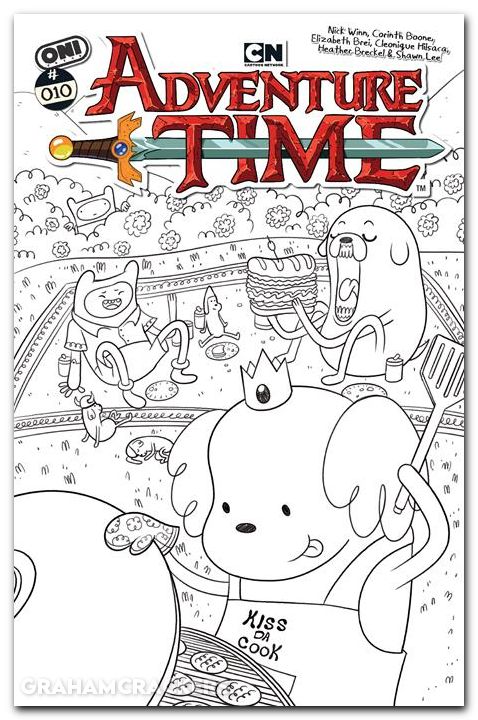 Adventure Time #10 (2025) cover f winn b&w variant