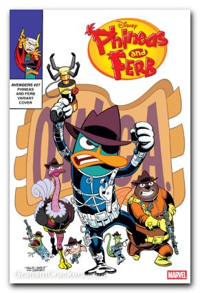 Avengers #27 (2023) chabot phineas and ferb variant
