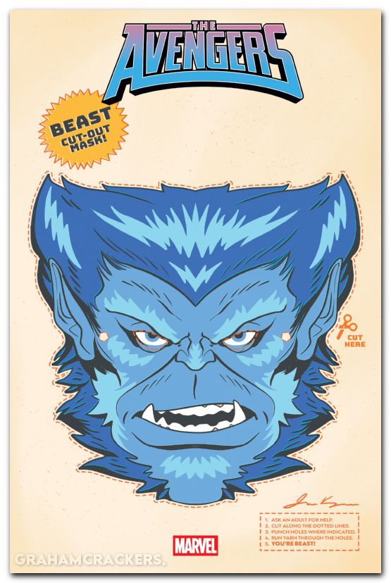 Avengers #30 (2023) retro halloween mask variant