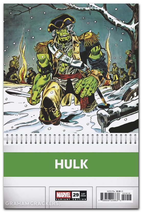 Incredible Hulk #29 (2023) trimpe bicentennial calendar hidden gem variant