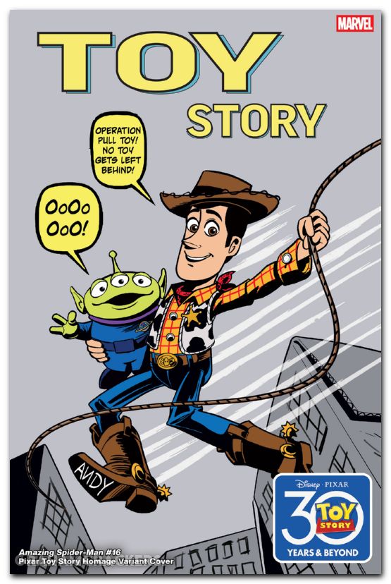 Amazing Spider-Man #16 (2025) forcelloni pixar toy story homage variant