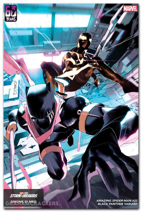 Amazing Spider-Man #22 (2025) di meo black panther variant