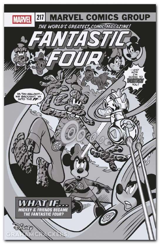 Fantastic Four #5 (2025) palazzi b&w disney what if fantastic four homage variant