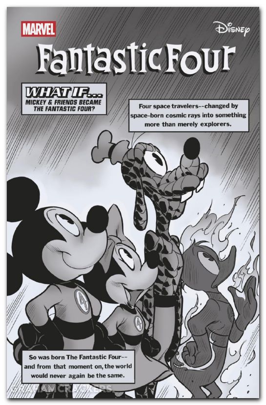 Fantastic Four #6 (2025) bigarella b&w disney what if fantastic four homage variant