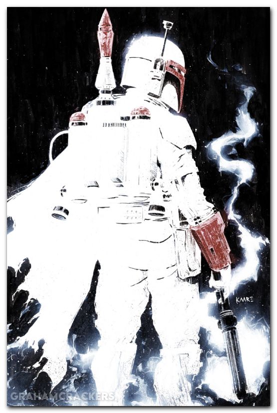 Star Wars Boba Fett Black White And Red #1 (2025) andrews virgin variant