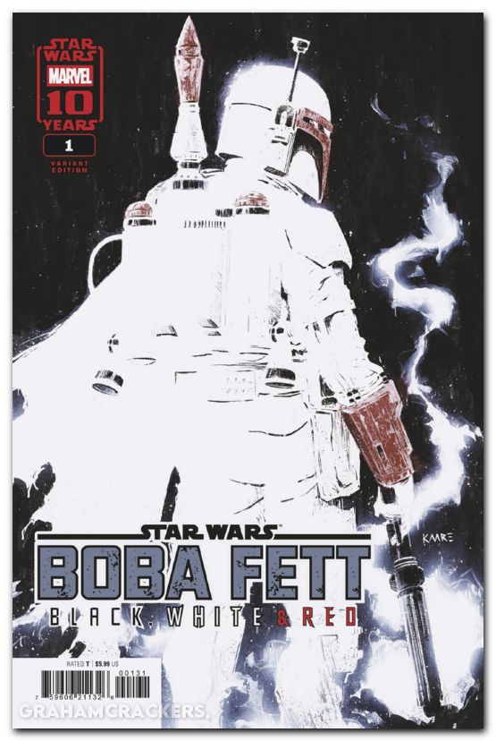 Star Wars Boba Fett Black White And Red #1 (2025) andrews variant