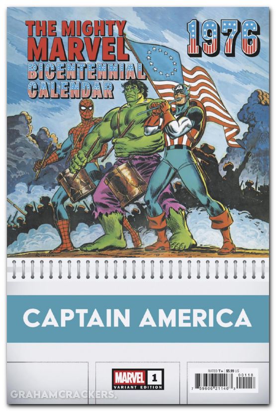 Captain America #1 (2025) romita sr bicentennial calendar hidden gem variant