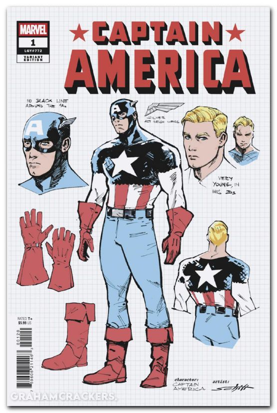 Captain America #1 (2025) schiti design variant