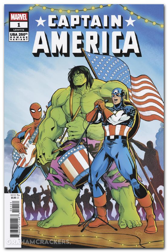 Captain America #1 (2025) vecchio 250th homage variant
