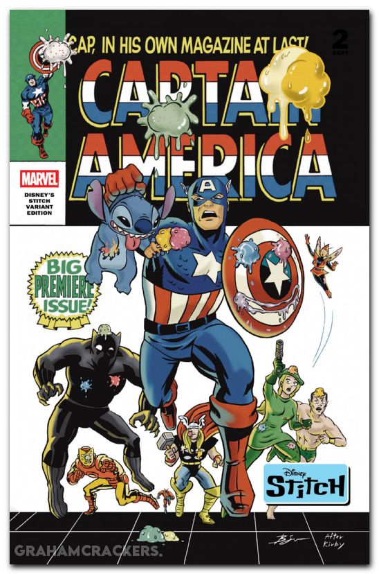 Captain America #3 (2025) su disney stitch variant