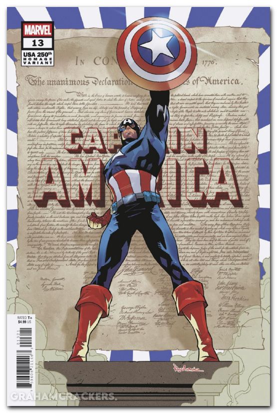 Captain America #13 (2025) tbd artist 250th homage variant