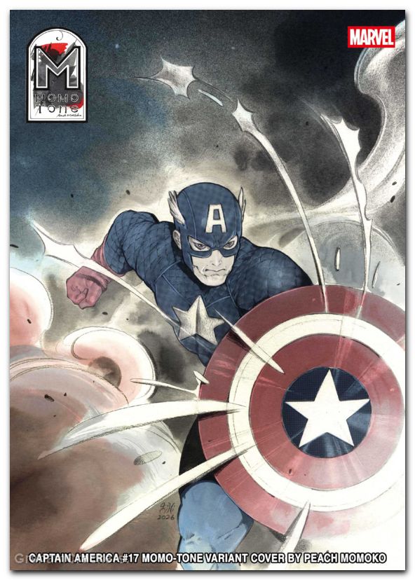 Captain America #17 (2025) momoko momo-tone variant