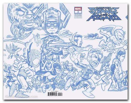 Doctor Strange Of Asgard #2 (2025) giarrusso marvel universe connecting blue line sketch variant