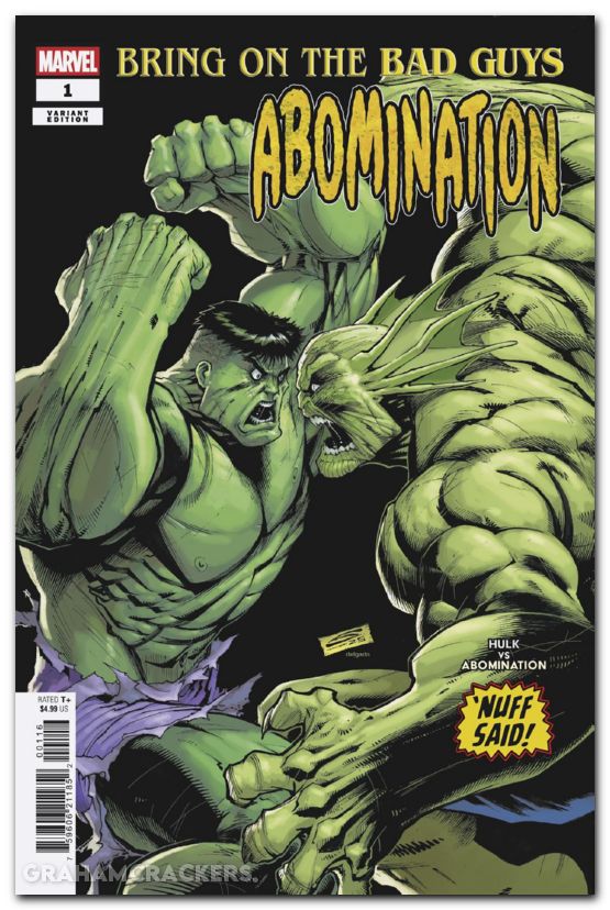 Bring On The Bad Guys Abomination #1 (2025) sandoval nuff said variant