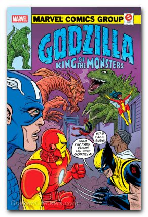 Godzilla Vs Avengers #1 (2025) allred godzilla king of the monsters homage variant