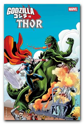 Godzilla Vs Thor #1 (2025) guidry godzilla king of the monsters homage variant